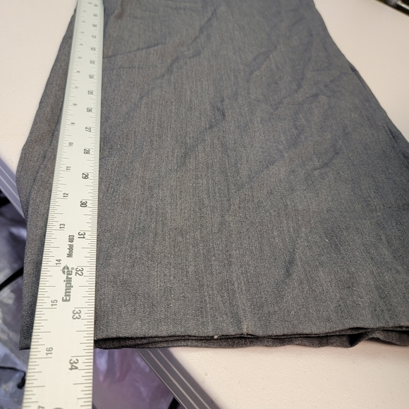 Lane Bryant Womens Gray Solid Wide Leg Dress Pants Size 28T Tall - Picture 3 of 5